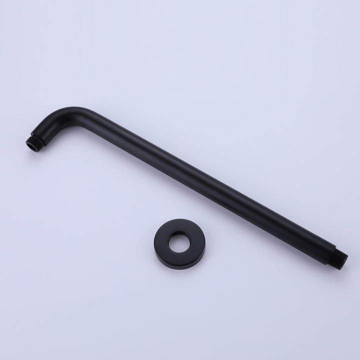 10 inch 1-Spray Patterns with1.5 GPM Wall Mounted Dual Shower Heads in Matte Black (Valve Included)