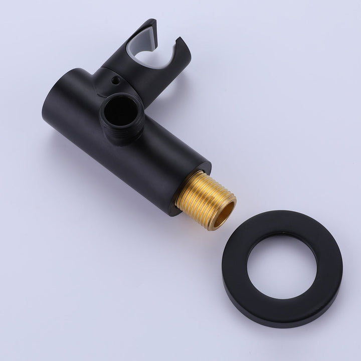 10 inch 1-Spray Patterns with1.5 GPM Wall Mounted Dual Shower Heads in Matte Black (Valve Included)