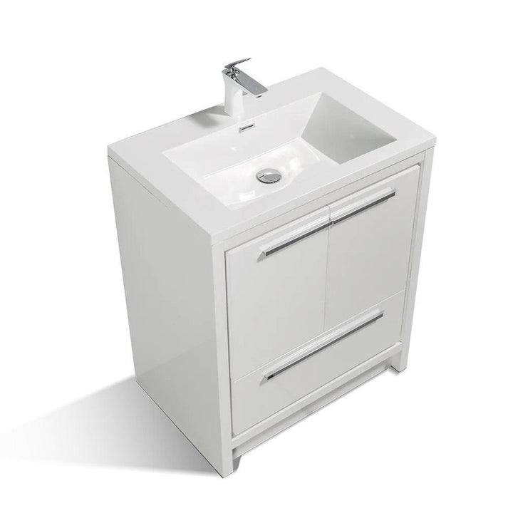 white bathroom vanity cabinet