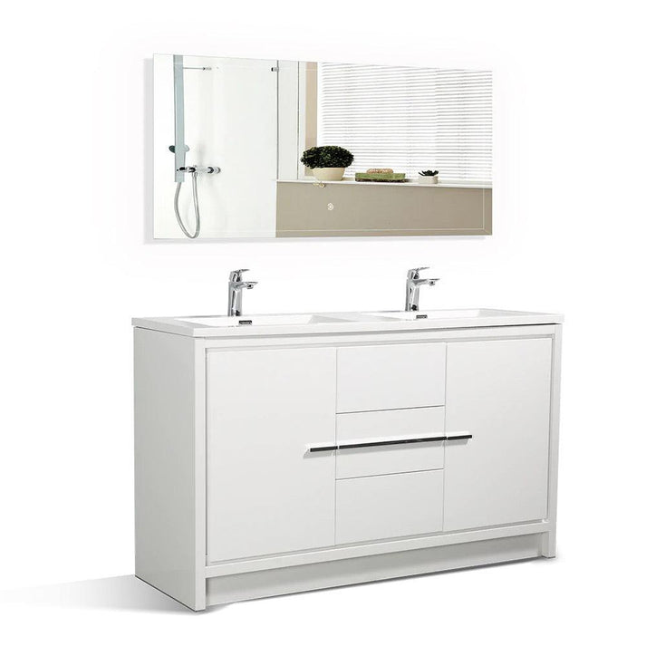 bathroom vanity cabinet with double sink and tops