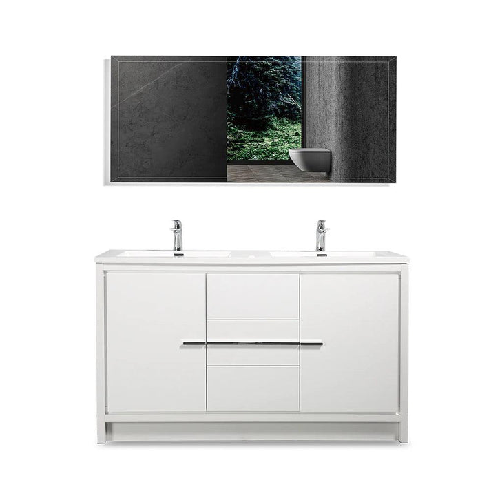 Bathroom vanity with double sink