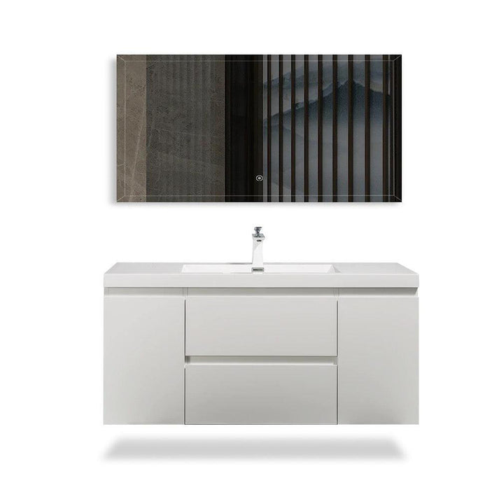 white bathroom vanity