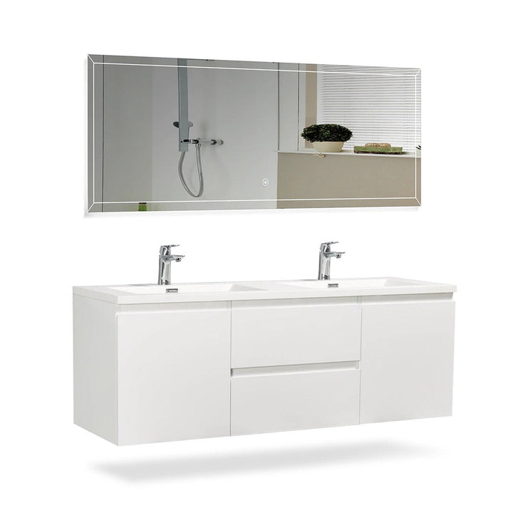 Wellfor doube sink vanity cabinet