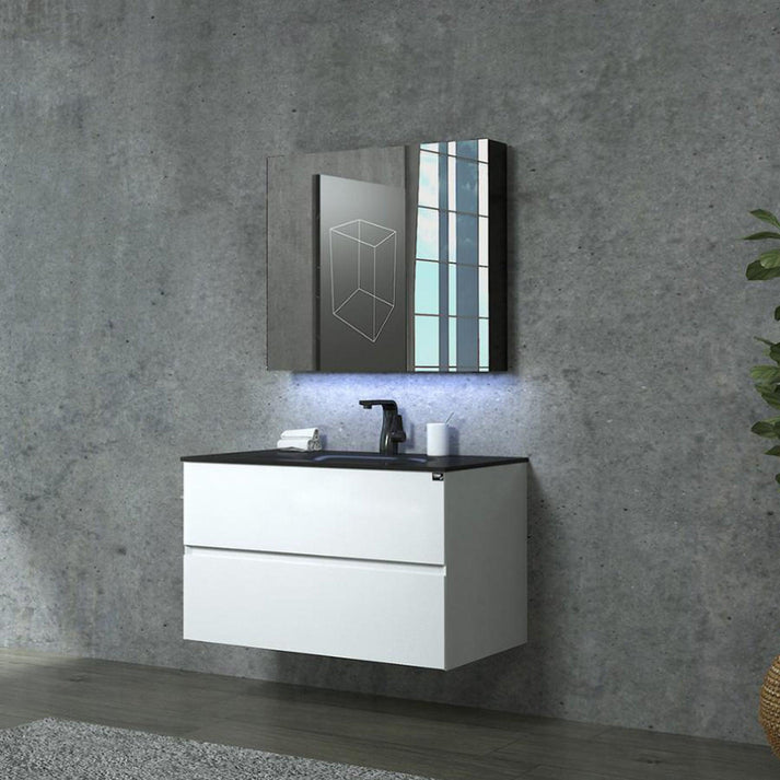 60" wall monuted single sink bathroom vanity