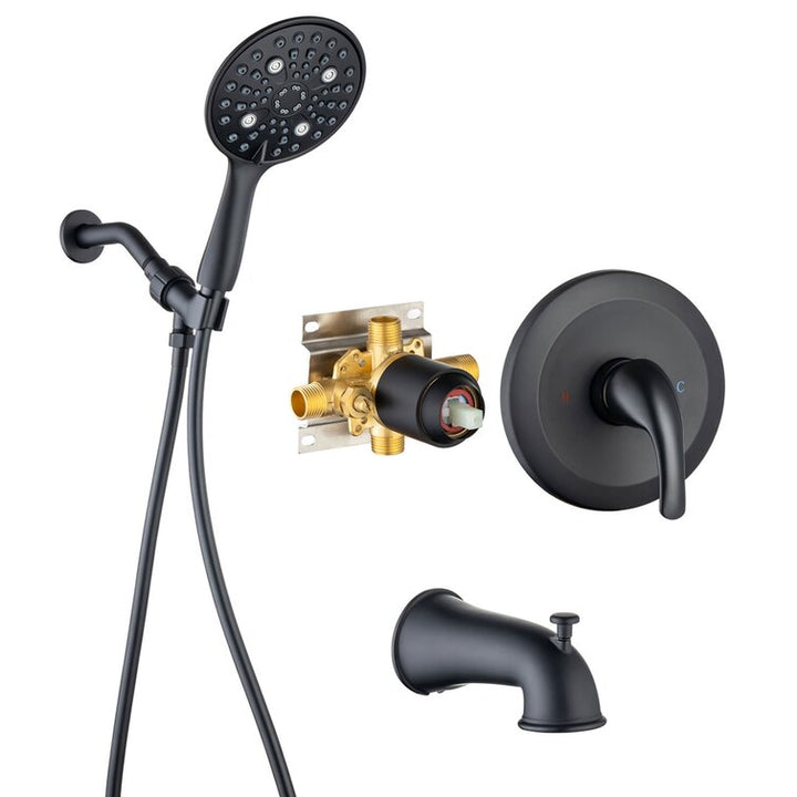 Single-Handle 6-Spray Round High Pressure Shower Faucet with 6 inch Shower Head