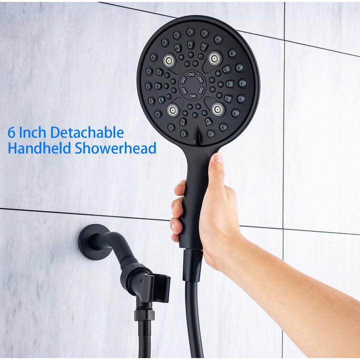 Single-Handle 6-Spray Round High Pressure Shower Faucet with 6 inch Shower Head
