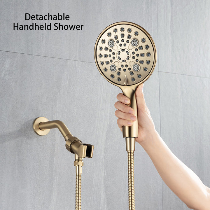 Single-Handle 6-Spray Round High Pressure Shower Faucet with 6 inch Shower Head
