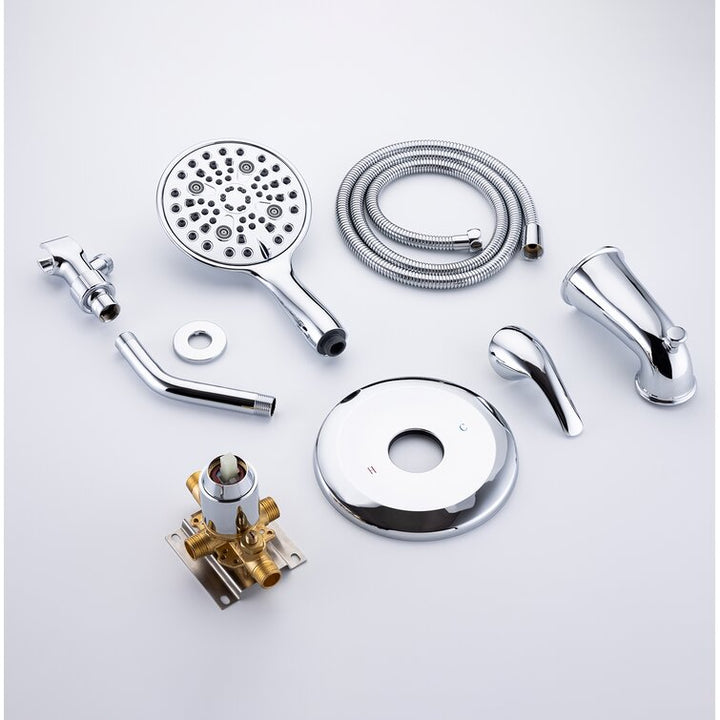 Single-Handle 6-Spray Round High Pressure Shower Faucet with 6 inch Shower Head