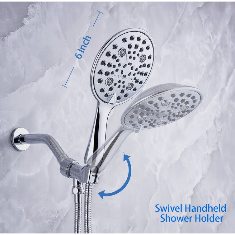 Single-Handle 6-Spray Round High Pressure Shower Faucet with 6 inch Shower Head