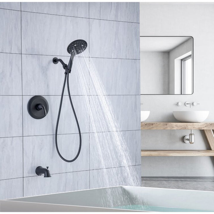 Single-Handle 6-Spray Round High Pressure Shower Faucet with 6 inch Shower Head