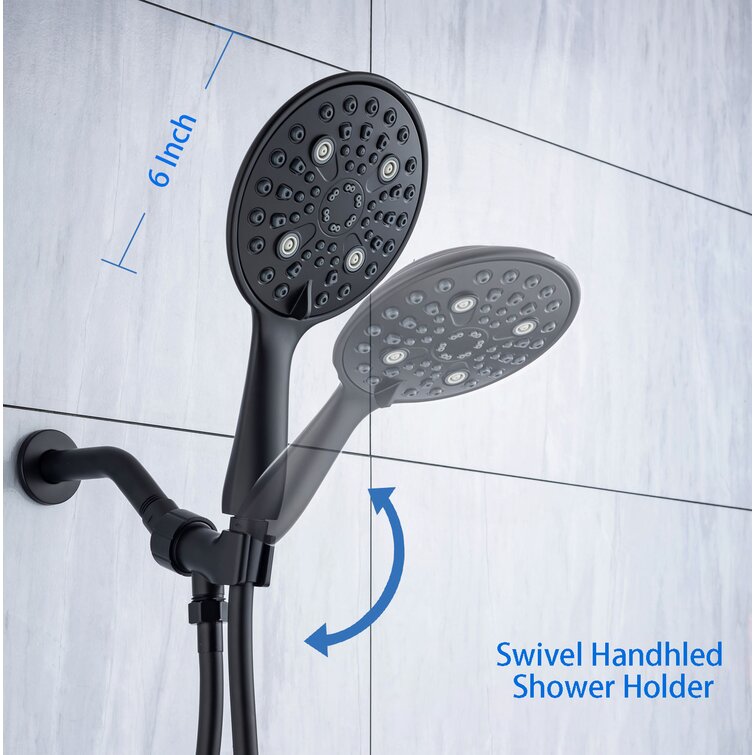 Single-Handle 6-Spray Round High Pressure Shower Faucet with 6 inch Shower Head