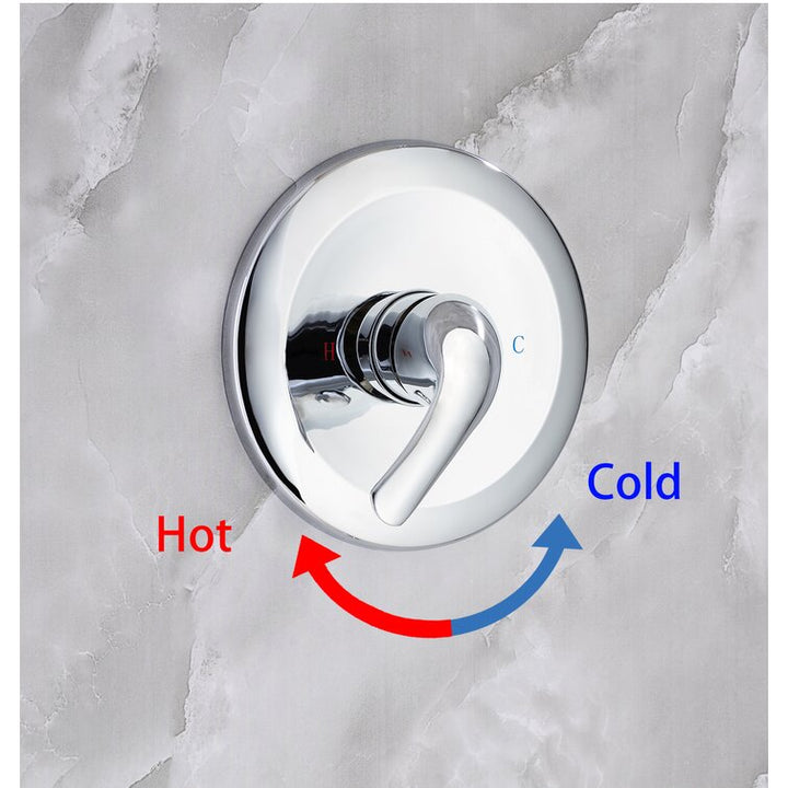 Single-Handle 6-Spray Round High Pressure Shower Faucet with 6 inch Shower Head