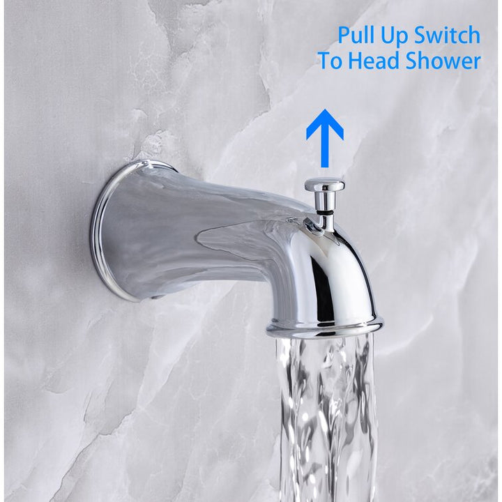 Single-Handle 6-Spray Round High Pressure Shower Faucet with 6 inch Shower Head