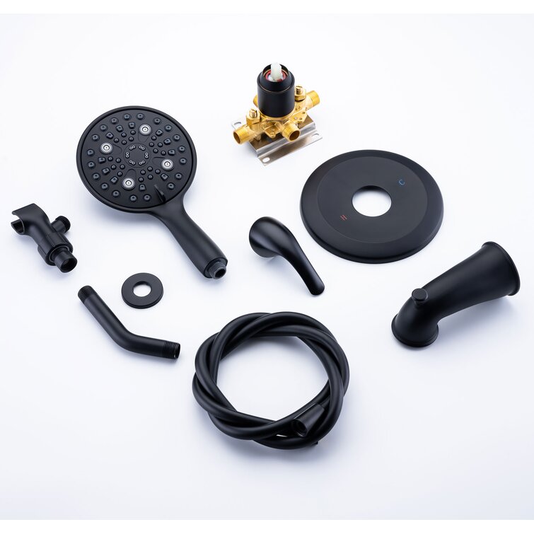 Single-Handle 6-Spray Round High Pressure Shower Faucet with 6 inch Shower Head