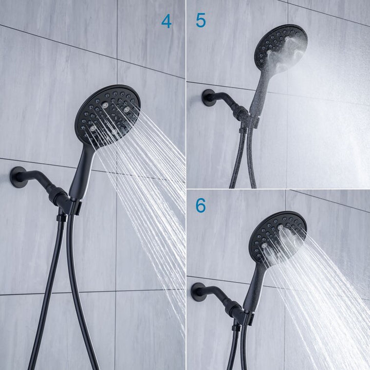 Single-Handle 6-Spray Round High Pressure Shower Faucet with 6 inch Shower Head
