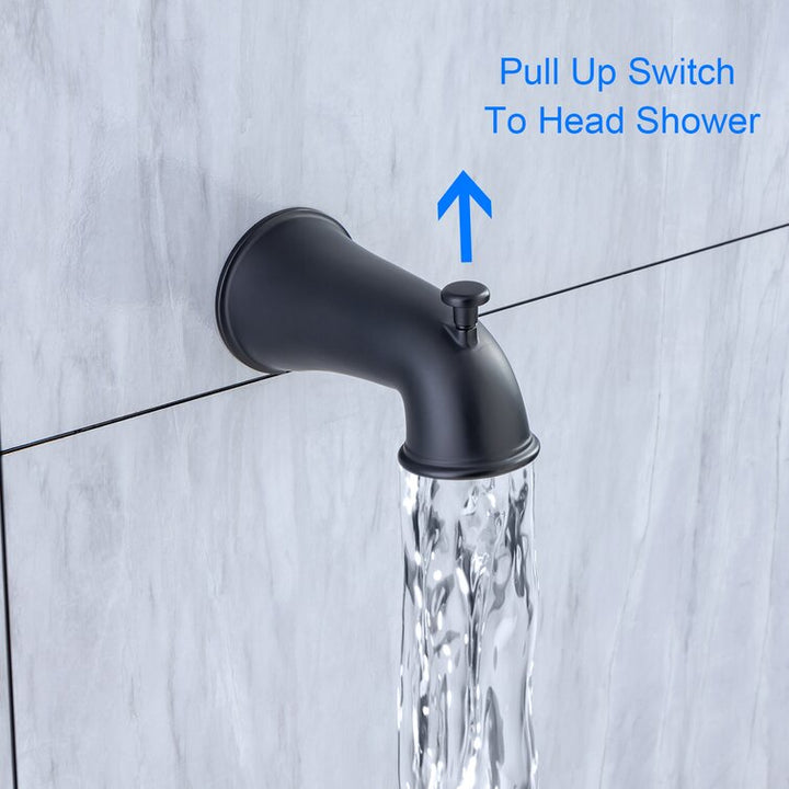Single-Handle 6-Spray Round High Pressure Shower Faucet with 6 inch Shower Head