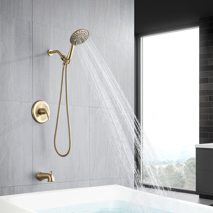Single-Handle 6-Spray Round High Pressure Shower Faucet with 6 inch Shower Head