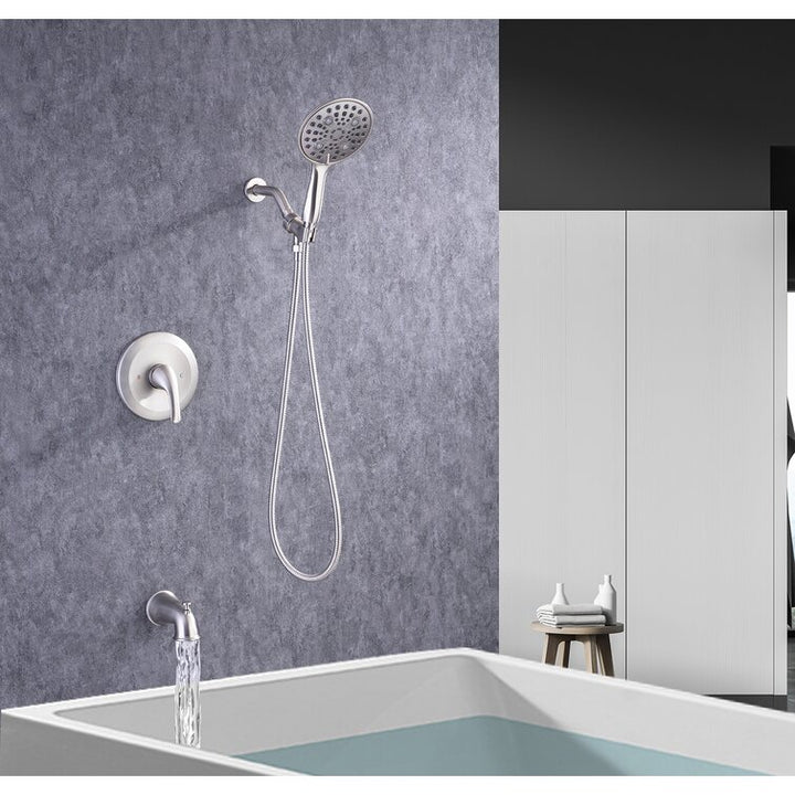 Single-Handle 6-Spray Round High Pressure Shower Faucet with 6 inch Shower Head