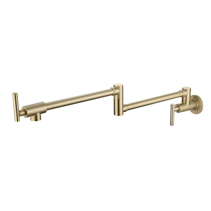 Wall Mount Pot Filler Faucet with Single Hole Two Handles