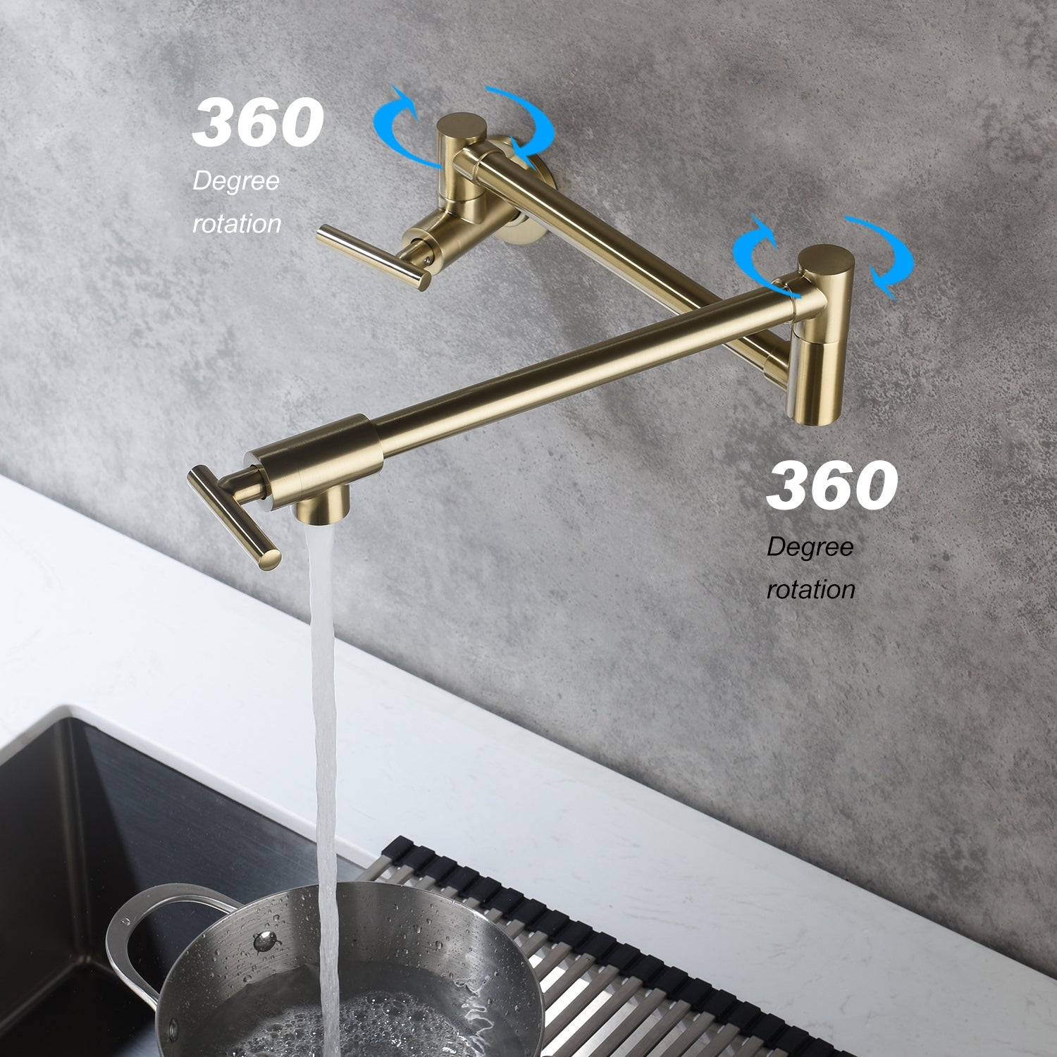 Wall Mount Pot Filler Faucet