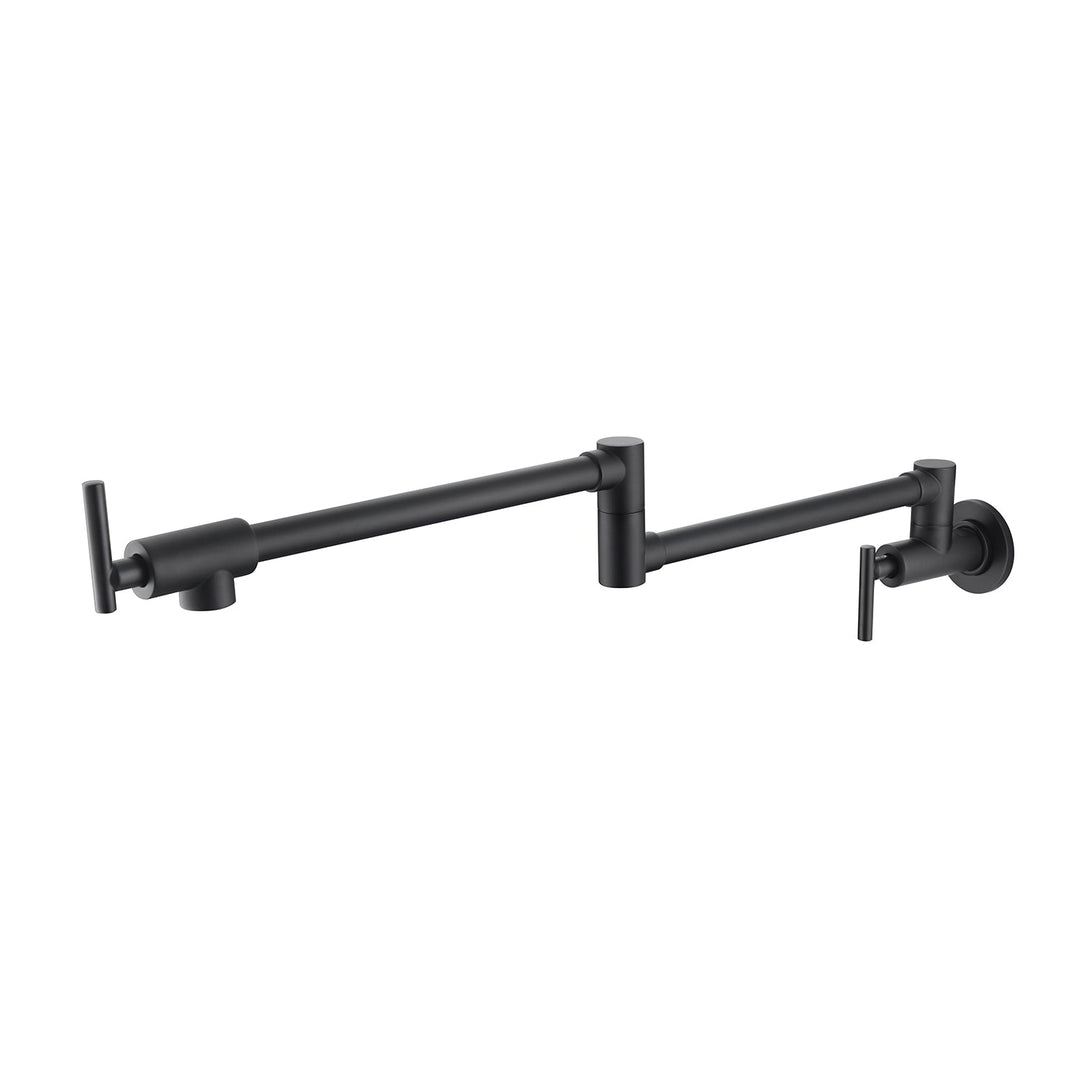 Wall Mount Pot Filler Faucet with Single Hole Two Handles