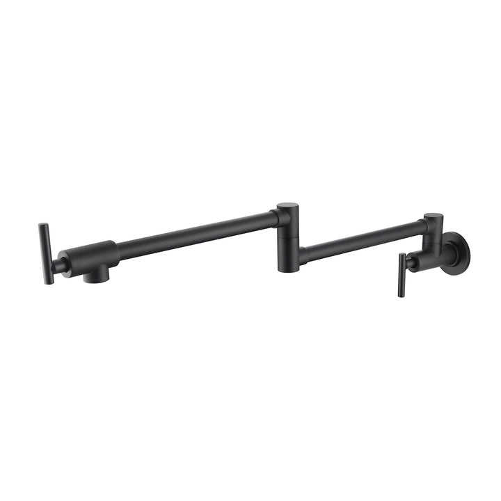 Wall Mount Pot Filler Faucet with Single Hole Two Handles