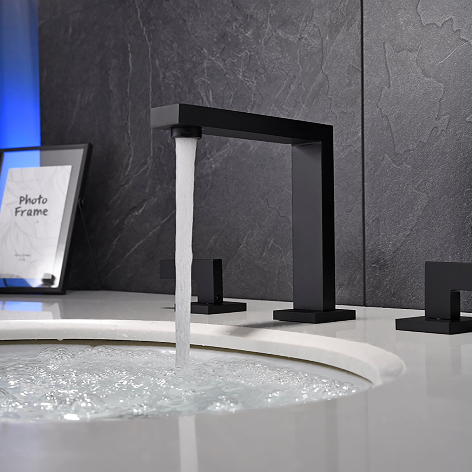 2-Handle Matte Black Bathroom Faucet