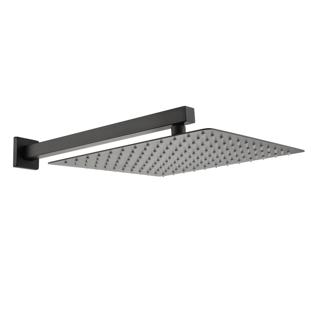 10 inch / 12 inch Modern Wall Mounted Ultra-thin Square Shower Bar System