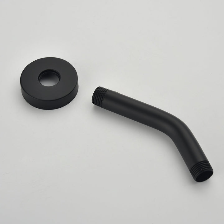 Single-Handle 2-Spray Round High Pressure Shower Faucet in Matte Black (Valve Included)