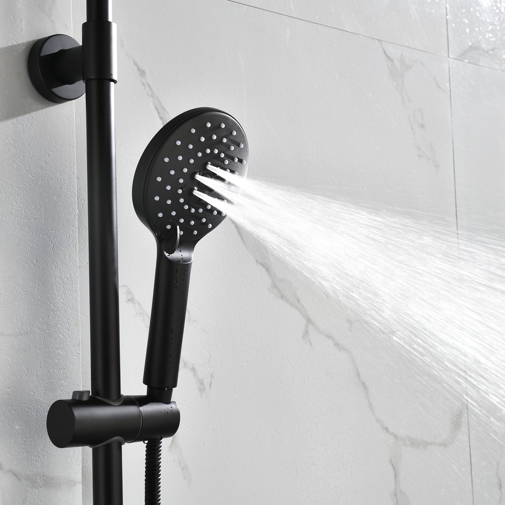 matte black shower system
