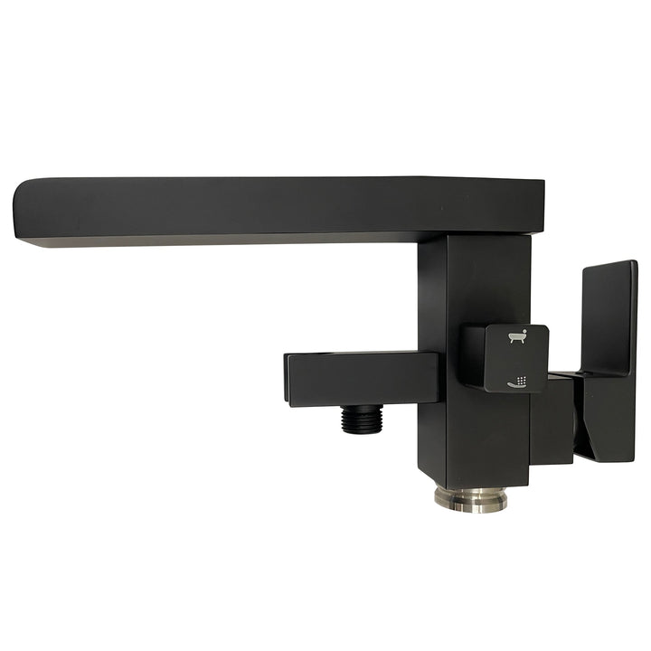 Single Handle Floor Mounted Freestanding Tub Filler With Handheld Shower