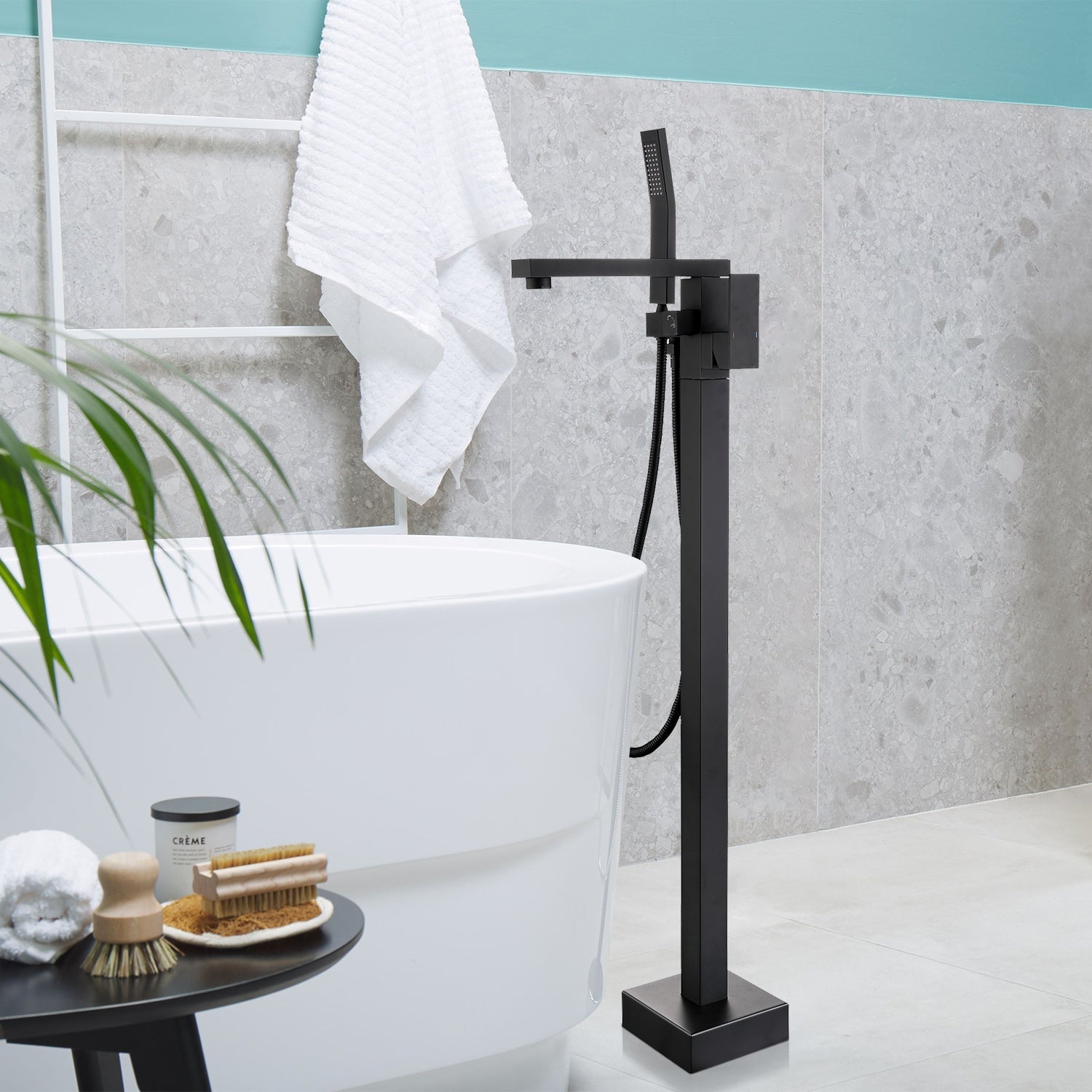 Floor Mount Free Standing Bathtub Faucet