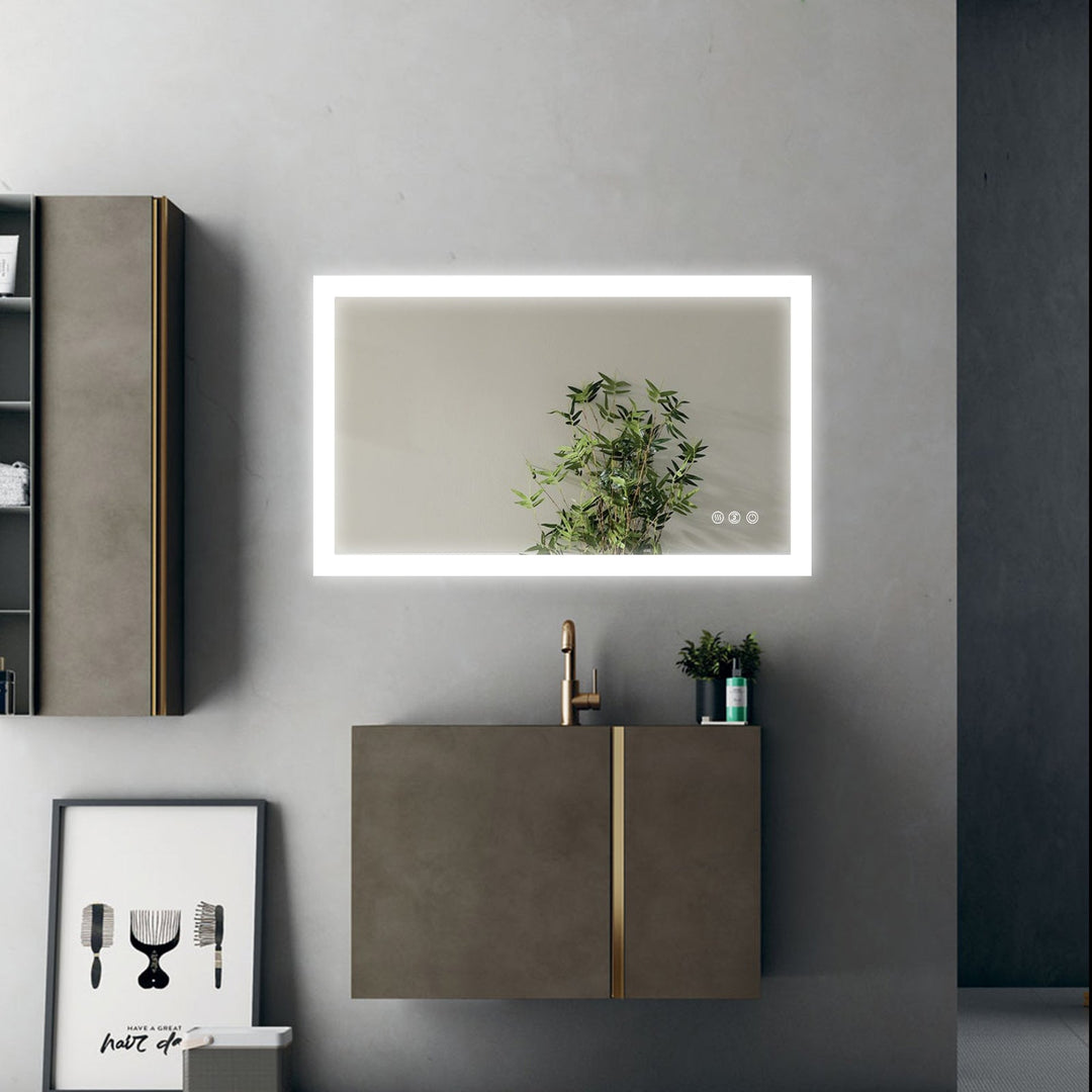 40 in. W x 24 in. H D Frameless LED Bathroom Mirror