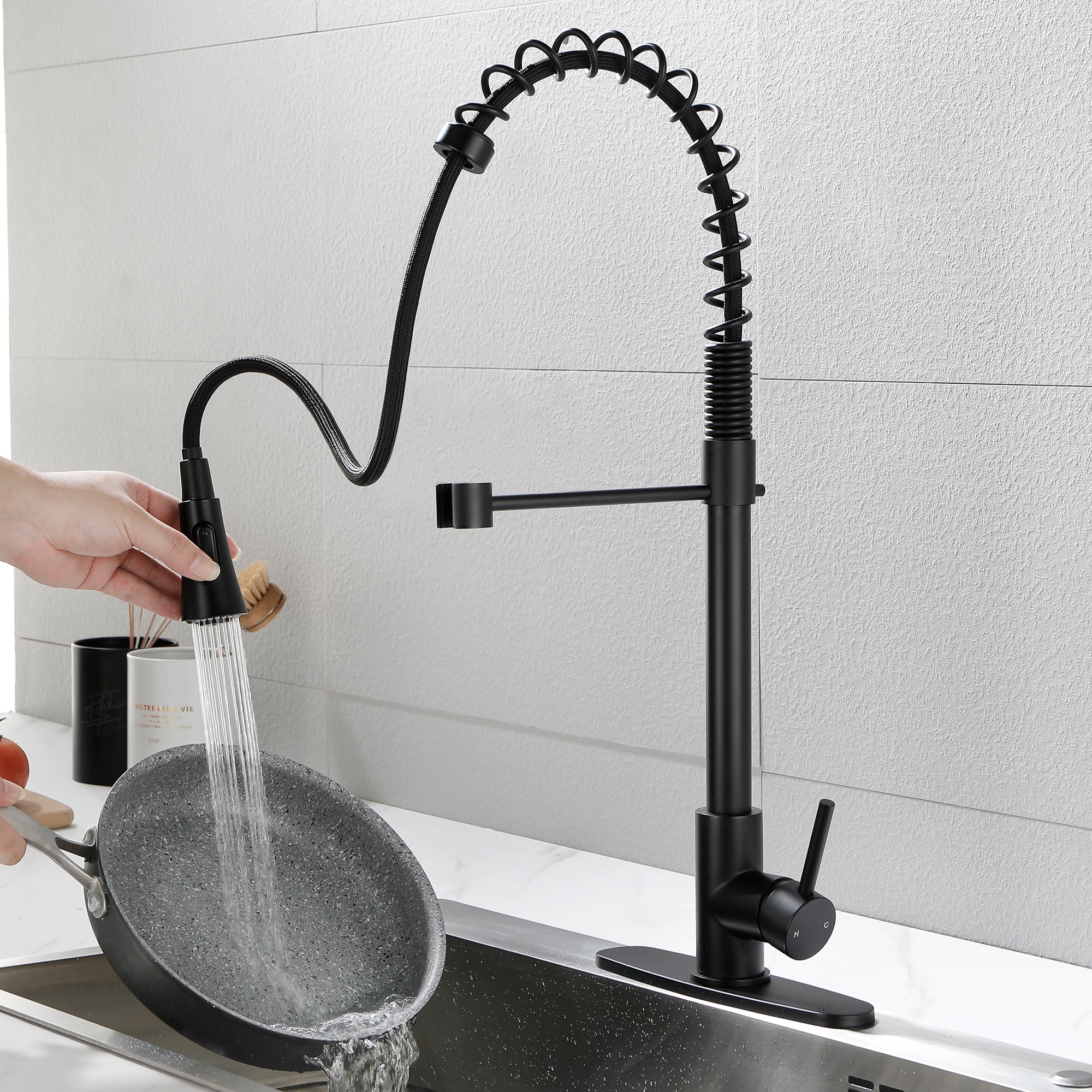 Pull Down the Kitchen Faucet