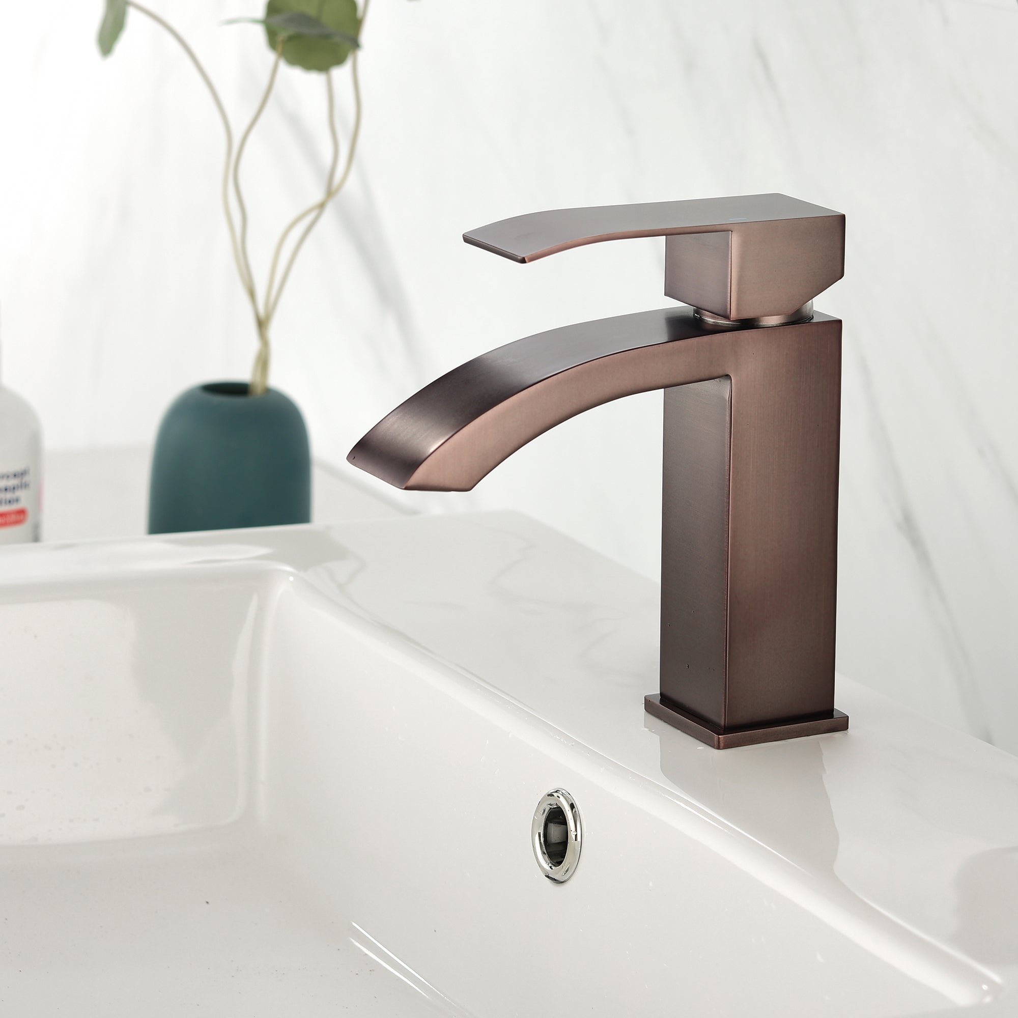 polished nickel bathroom faucet