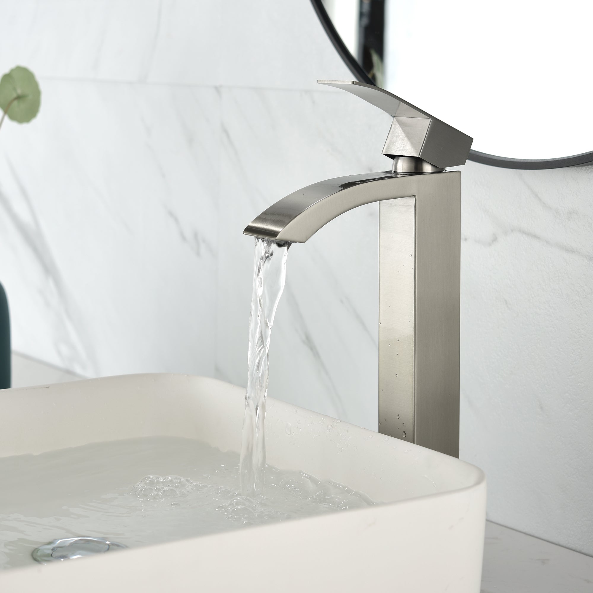 Single Handle Single Hole Bathroom Sink with Faucet