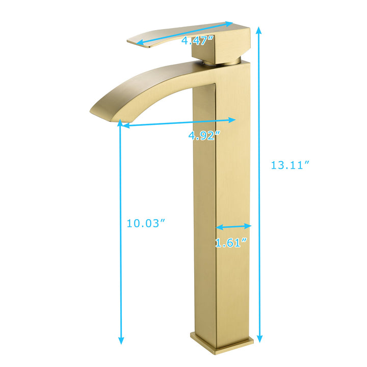1-Handle Single Hole Bathroom Sink Faucet