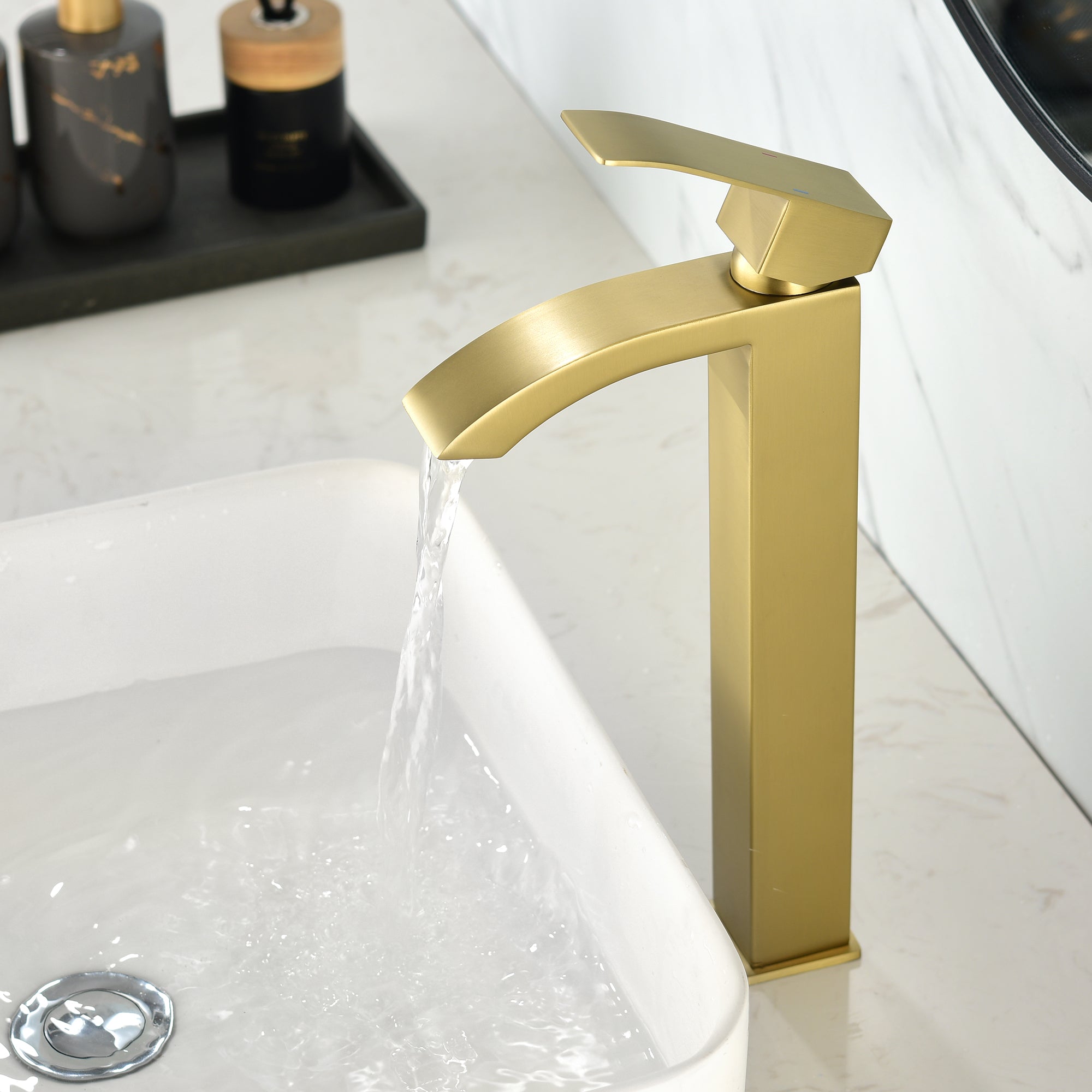 Single Handle Single Hole Bathroom Sink with Faucet