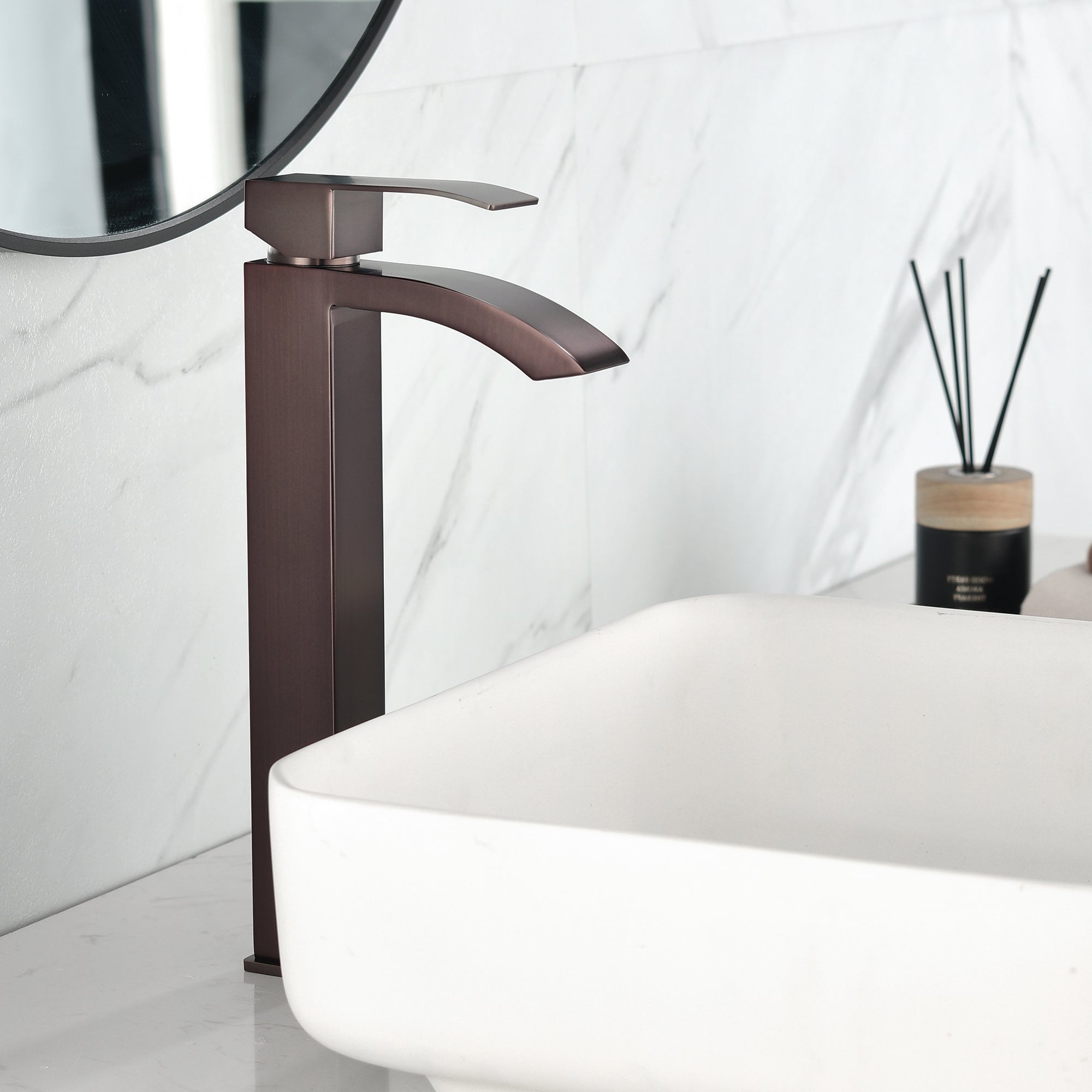 Single Handle Single Hole Bathroom Sink with Faucet