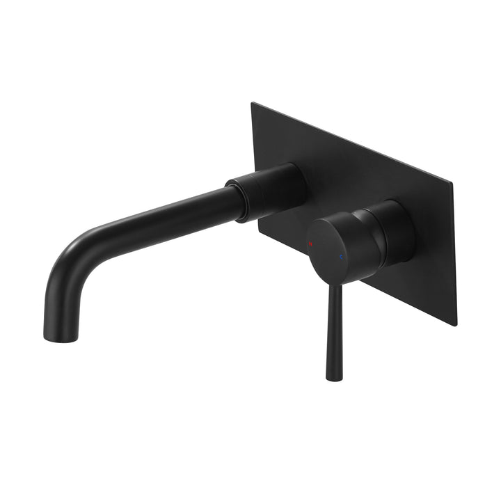 Matte Black Wall Mounted Bathroom Faucet