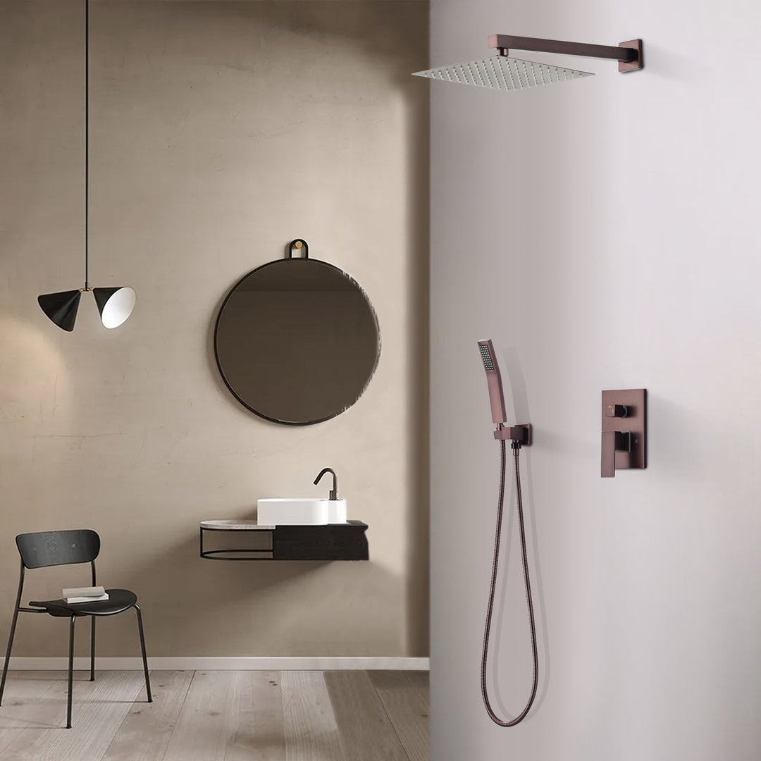 Oil Rubbed Bronze Spray Showerhead Ceiling Mounted Shower System
