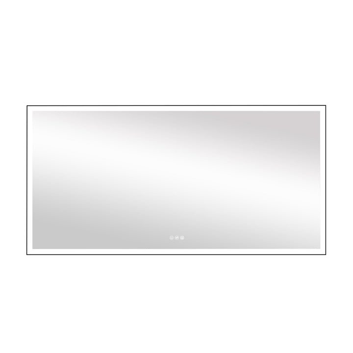 72 in. W x 36 in. H Rectangular Framed LED Light Wall Vertical/Horizontal Bathroom Vanity Mirror