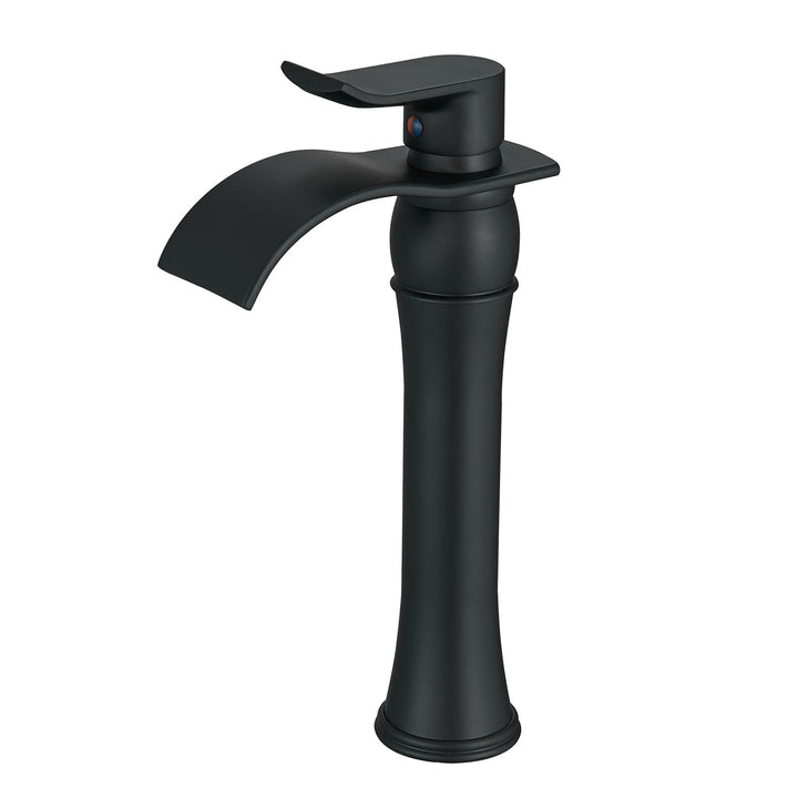 Single-Handle Waterfall  Vessel Bathroom Faucet With Pop-up Drain Assembly