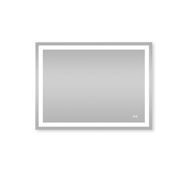 48 in. W x 36 in. H Rectangular Frameless Anti-Fog LED Light Bathroom Vanity Mirror in Aluminum