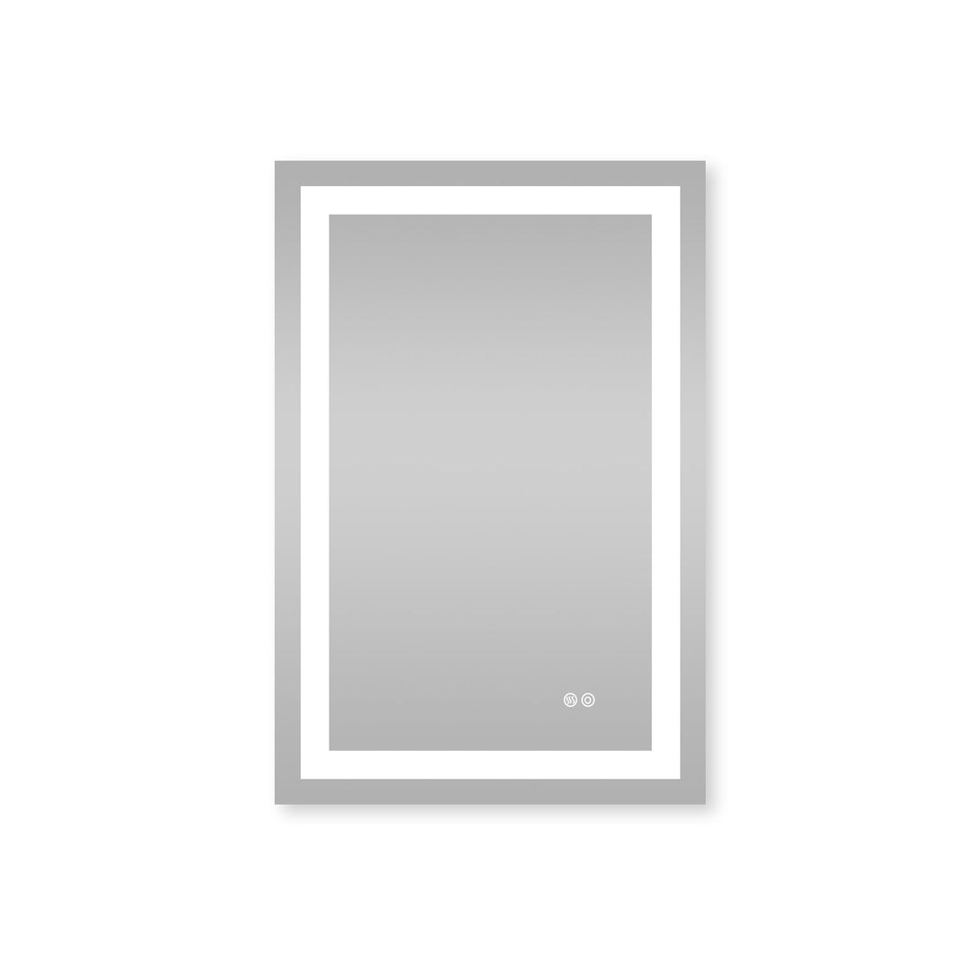 24 in. W x 36 in. H Rectangular Frameless Anti-Fog LED Light Bathroom Vanity Mirror in Aluminum