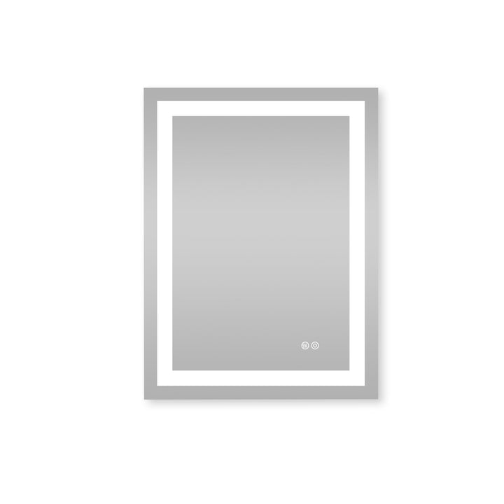 24 in. W x 32 in. H Rectangular Frameless Anti-Fog LED Light Bathroom Vanity Mirror in Aluminum