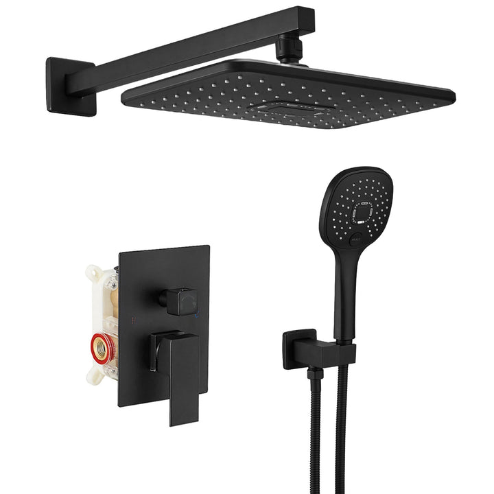 11 inch Single-Handle 2-Spray of Rain Shower Head System Shower Faucet and Handheld Shower Kit