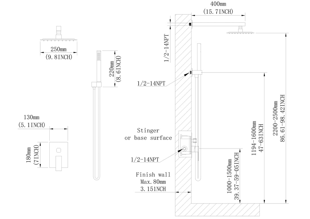 shower faucets systems