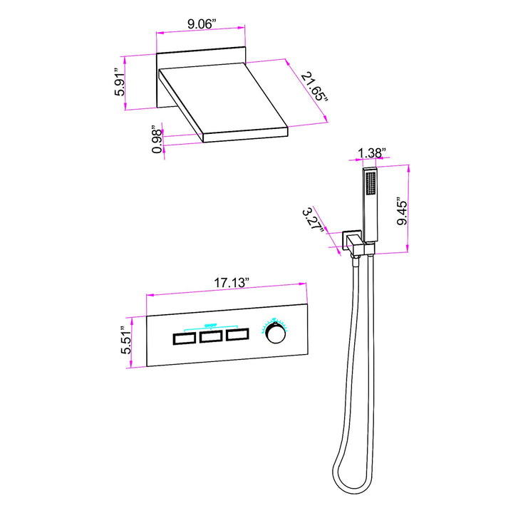 rainfall shower head