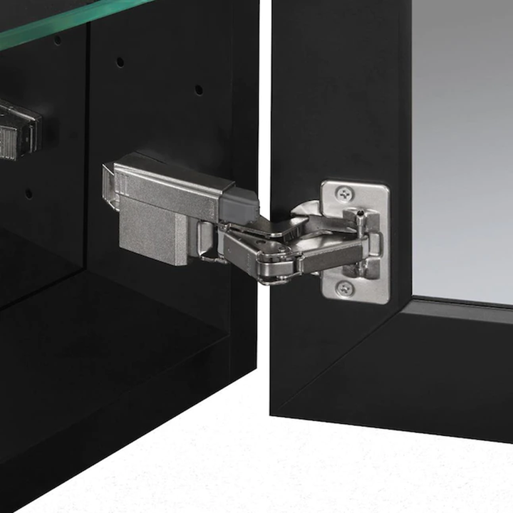 30 in. x 26 in. Frameless Recessed or Surface-Mount Beveled Double Mirrors Bathroom Medicine Cabinet